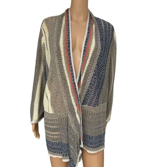 NIC+ZOE linen blend open front Cardigan sweater Size 1X - Picture 1 of 7